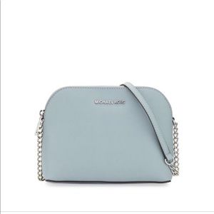 Cindy Large Dome Crossbody Purse, Dusty Blue